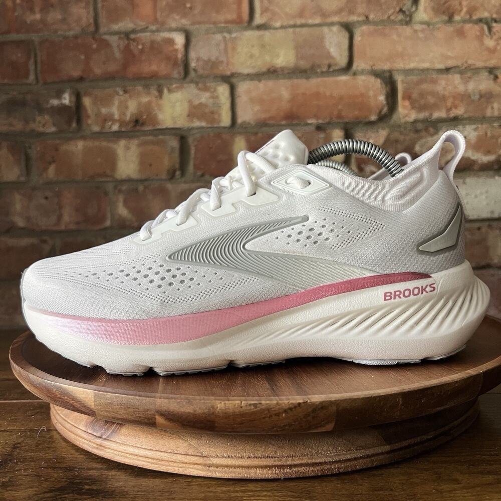 Brooks Glycerin 23 Plush Cushion Women 9.5 Wide White Harbor Mist Running Shoes